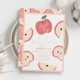 Apple of my Eye Pink Girl Baby Shower Einladung