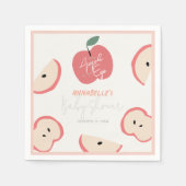 Apple of my Eye Pink Girl Baby Shower Serviette (Vorderseite)