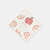 Apple of my Eye Pink Girl Baby Shower Serviette (Ecke)