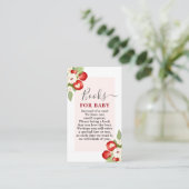 Apple of Our Eye Baby Shower Books for Baby Card Begleitkarte (Stehend Vorderseite)