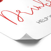 Apple of Our Eye Baby Shower Drinks Poster (Ecke)