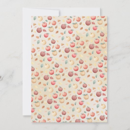 Apple of our Eye Baby Shower Einladung (Rückseite)