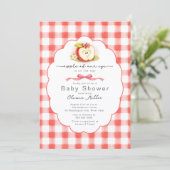 Apple of Our Eye Baby Shower Invitation Einladung (Stehend Vorderseite)