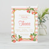 Apple of Our Eye Birthday Einladung (Stehend Vorderseite)