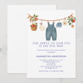 Apple of Our Eye Boy Baby Shower Einladung (Vorne/Hinten)