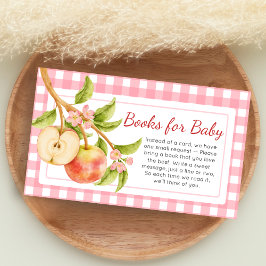 Apple of Our Eye Gingham Baby Shower Book for Baby Begleitkarte