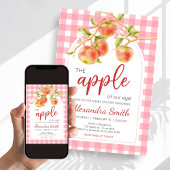 Apple of Our Eye Gingham Baby Shower Einladung