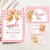 Apple of Our Eye Gingham Baby Shower Einladung