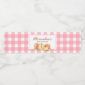 Apple of Our Eye Gingham Baby Shower Wasserflaschenetikett (Einzelnes Label)