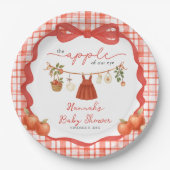 Apple of Our Eye Girl Clothesline Baby Shower Pappteller (Vorderseite)