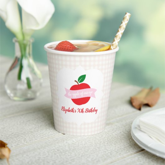 Apple Of Our Eye Girls Birthday Pappbecher (In Situ)