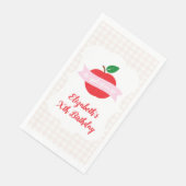 Apple Of Our Eye Girls Birthday Serviette (Ecke)