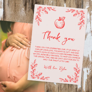 Apple Of Our Eye Herbst-Baby-Party-Foto Dankeskarte