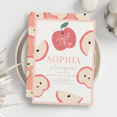 Apple of our Eye Pink Girl 1st Birthday Einladung