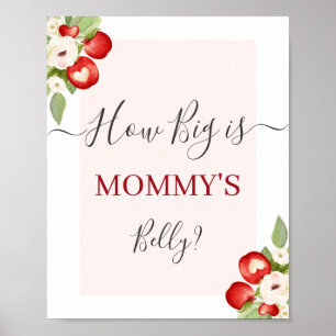 Apple of Our Eye Wie groß ist Mama's Bauch-Zeichen Poster