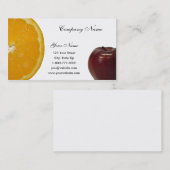 Apple - orange Visitenkarte (Vorne/Hinten)