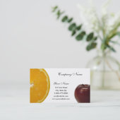 Apple - orange Visitenkarte (Stehend Vorderseite)