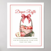 Apple Orchard Baby Dusche Windel Raffle Schild (Vorne)