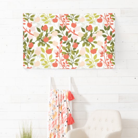 Apple Orchard Blumengartenmuster Banner (Insitu)