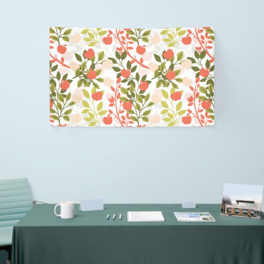Apple Orchard Blumengartenmuster Banner (Messeveranstaltung)