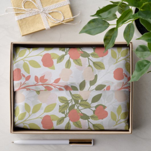 Apple Orchard Blumengartenmuster Seidenpapier (Geschenk)