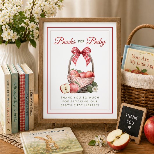 Apple Orchard Bücher für Babydusche Poster