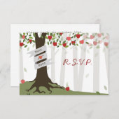 Apple Orchard Herbst Hochzeit RSVP (Vorne/Hinten)