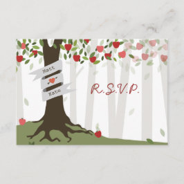 Apple Orchard Herbst Hochzeit RSVP Karte