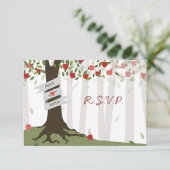 Apple Orchard Herbst Hochzeit RSVP Karte (Stehend Vorderseite)