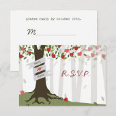 Apple Orchard Herbst Hochzeit RSVP Karte (Vorne/Hinten)