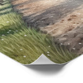 Apple Orchard in Blütenfarbe Poster (Ecke)