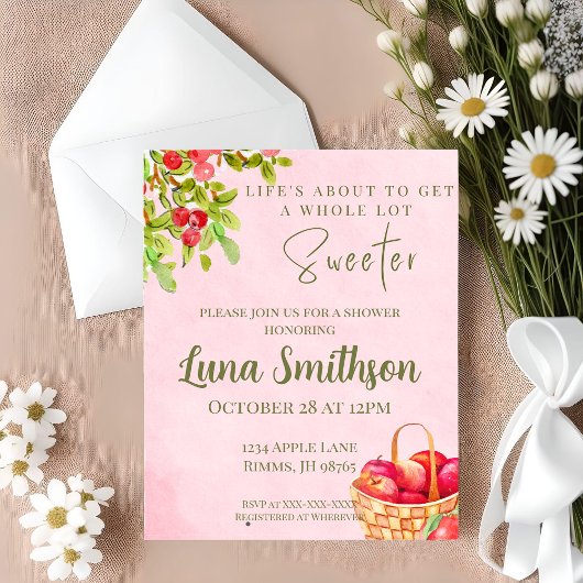 Apple Orchard Inspirierte Dusche Einladung