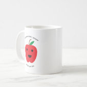 Apple Orchard Kawaii Red Personalize Kaffeetasse (Vorderseite Links)