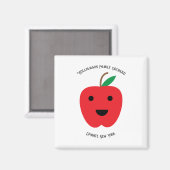 Apple Orchard Niedliche Familie personalisieren Magnet (Vorderseite/Rückseite)