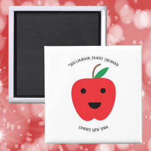 Apple Orchard Niedliche Familie personalisieren Magnet