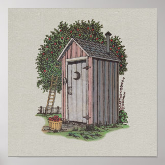 Apple Orchard Outhouse Poster