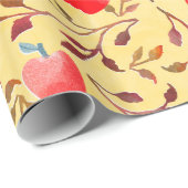 Apple Orchard Red Geschenkpapier (Rolleneckpunkt)
