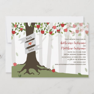 Apple Orchard Virtual Livestream Wedding Einladung