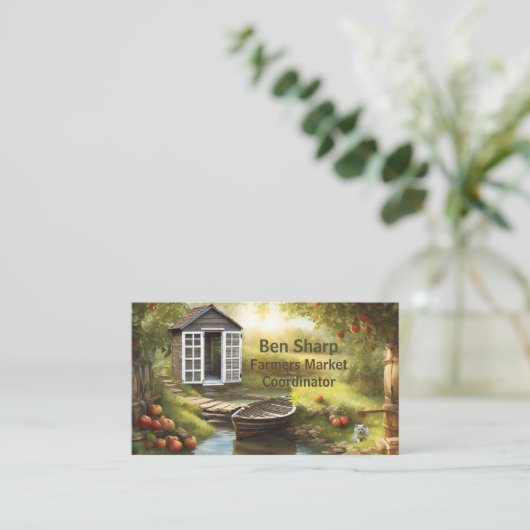 Apple Orchard Visitenkarte (Stehend Vorderseite)