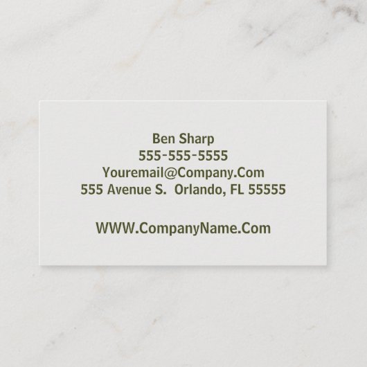 Apple Orchard Visitenkarte (Rückseite)