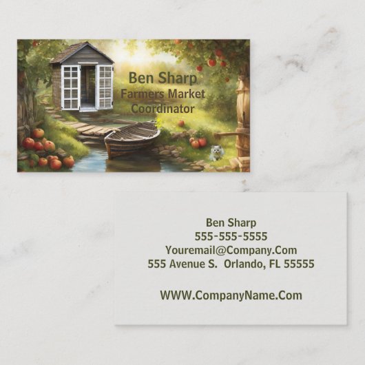 Apple Orchard Visitenkarte (Vorne/Hinten)