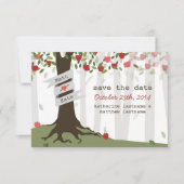 Apple Orchard Wedding Herbst Save the Date (Vorderseite)