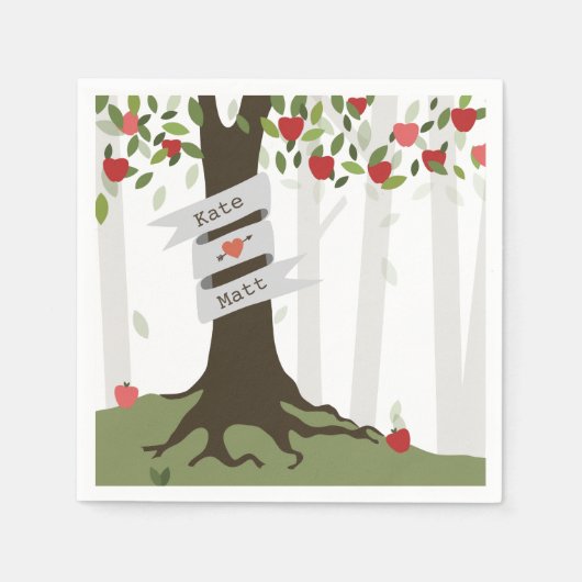 Apple Orchard Wedding Napkins Serviette (Vorderseite)