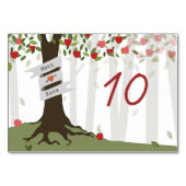 Apple Orchard Wedding Tischnummer Card (Rückseite)