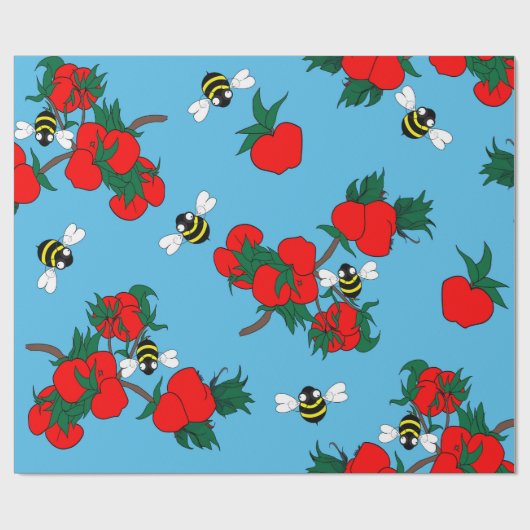 Apple Orchard Wrapping Paper Geschenkpapier (Flach)