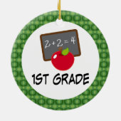 Apple-Ornament-Geschenk der 1. Klasse Keramikornament (Hinten)