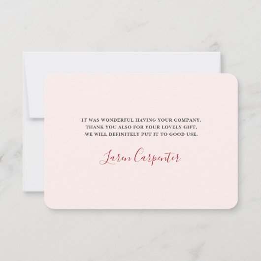 Apple Our Eye Baby Shower Dankeschön Karte (Rückseite)