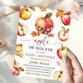 Apple Our Eye Baby Shower Fall Gingham Einladung