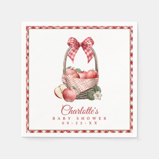 Apple Our Eye Baby Shower Napkins Serviette (Vorderseite)