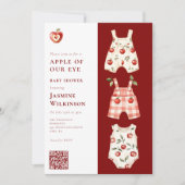 Apple Our Eye moderner Aquarell QR-Code Einladung (Vorderseite)